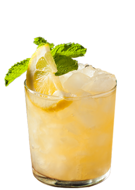Smash’d Mash’d cocktail with Texas Crown Club Mash’d lemon and mint